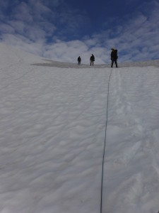 Descending towards Matier Glacier