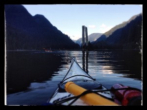 The view of Indian Arm from the estuary. 