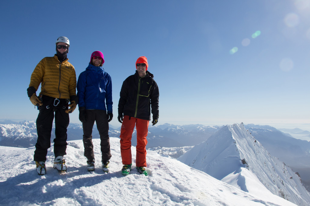 Summit of Mt. Garibaldi (Dan, Noah, Adam). Photo: Dan Rohn