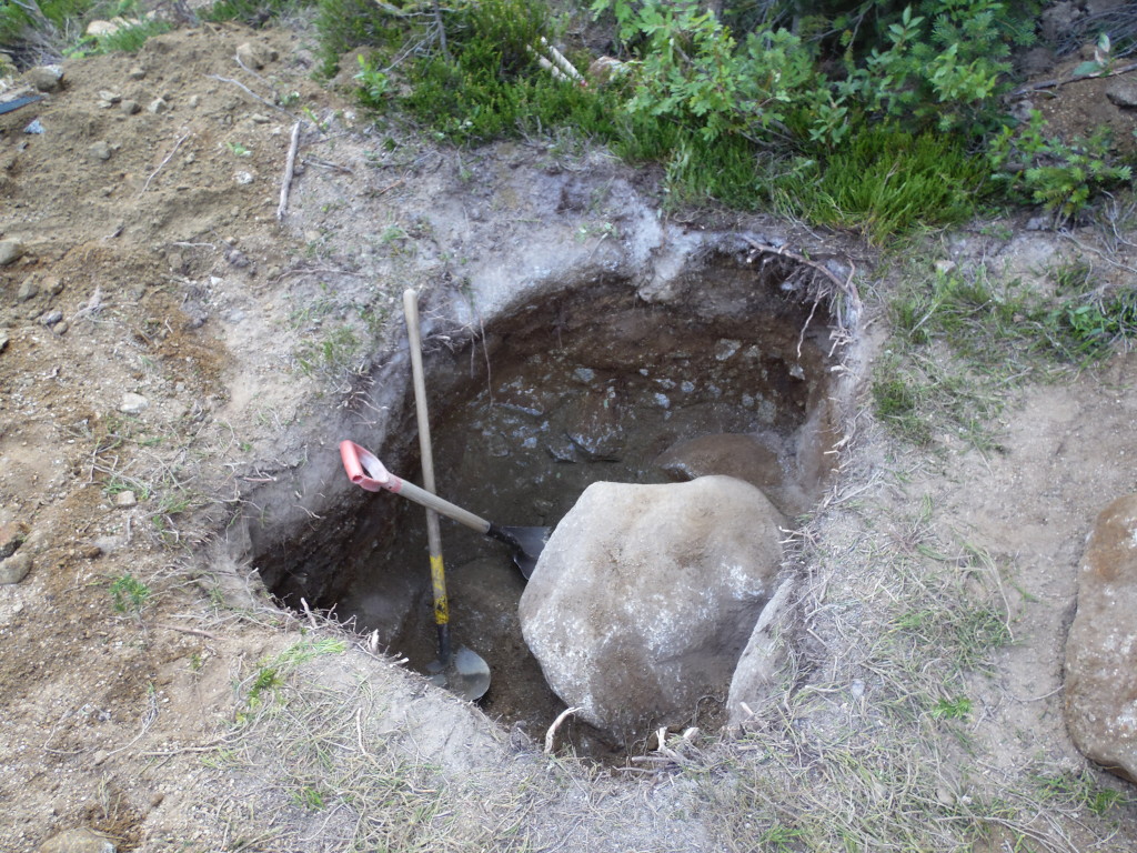 Soon to be new outhouse, we assume at least 7 years with this first dig