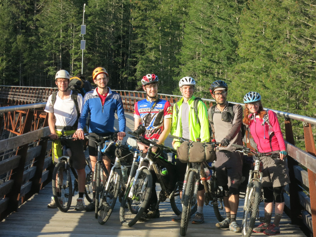 The team on the Kinsol Trestle. 