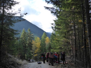 The group of 12, ready for hiking.