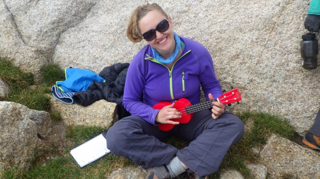 Cora playing ukulele. Photo by: Artem Babian