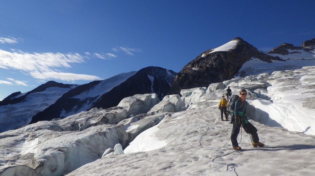 Navigating the glacier. Photo by: Cora Skaien.