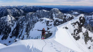 Stoked to reach the ridge! Photo: Dakotah Fozzard.