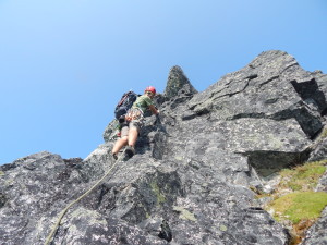 Arran leading the second pitch