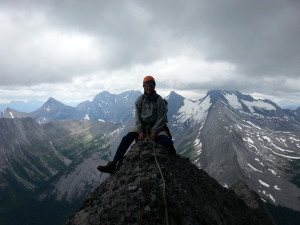 Dad taking a break on the ridge