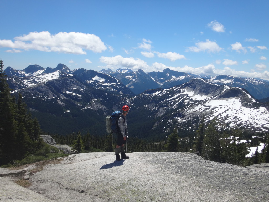 Vincent looking back towards our route.