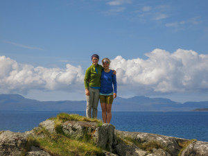 Carly & Kelsey at Camasunary