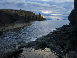 Sunset over the sea cliffs