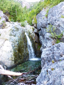 One of the many waterfalls on the approach to lake.