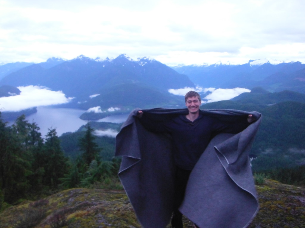 Laurent with the view from Tin Hat Mountain