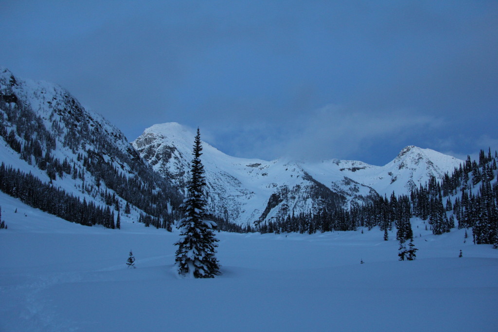 View of the lake area from the hut