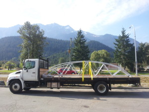 The bridge on the truck in Pemberton. Photo: Mike Cancilla