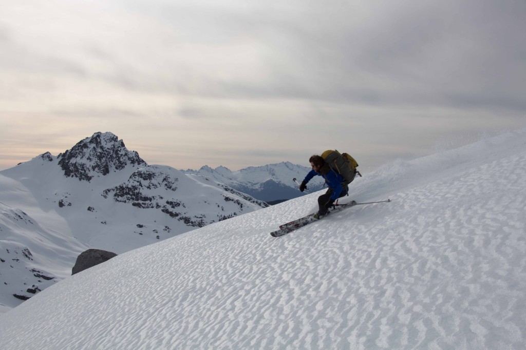 Noah shralpin' the corn down to Sphinx. Photo: Dan Rohn