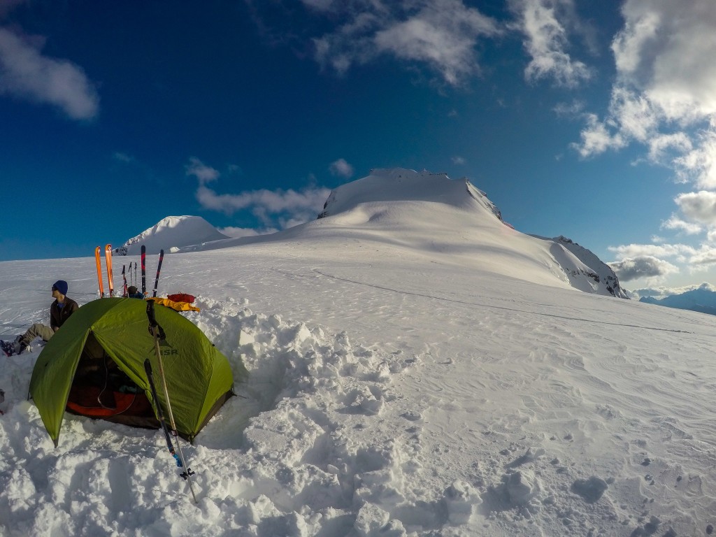 Camp beneath Mount Garibaldi