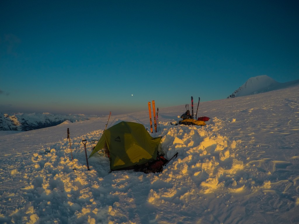 Moonshine over camp