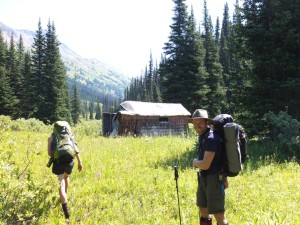 Abandoned shacks in the swamp in Standard Creek valley.