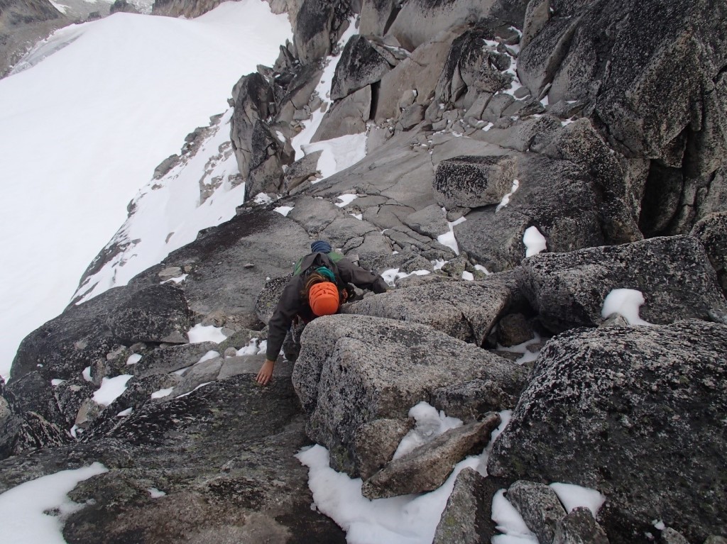 Jeff approaching the summit. Photo by: Artem Babian.