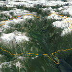 View of proposed Skwawka Horseshoe Traverse from south