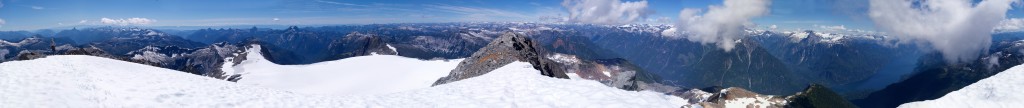 Full panorama from summit of Mt Alfred (Photo: S. Higgs)