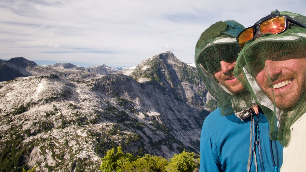 Stuart and Spencer at turnaround point on North Powell Divide. Barkshack Peak in background (Photo: S. Higgs)