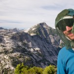 Stuart and Spencer at turnaround point on North Powell Divide. Barkshack Peak in background (Photo: S. Higgs)