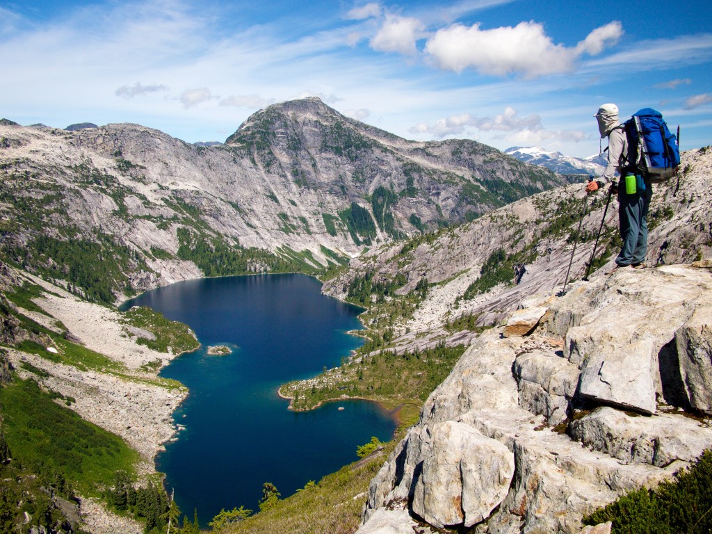 Spencer above Barnshack Lake (Photo: S. Higgs)