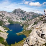 Spencer above Barnshack Lake (Photo: S. Higgs)