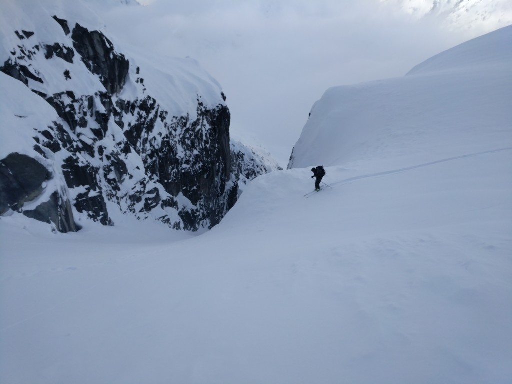 Did I mention it was big? Julien Peering over the edge.