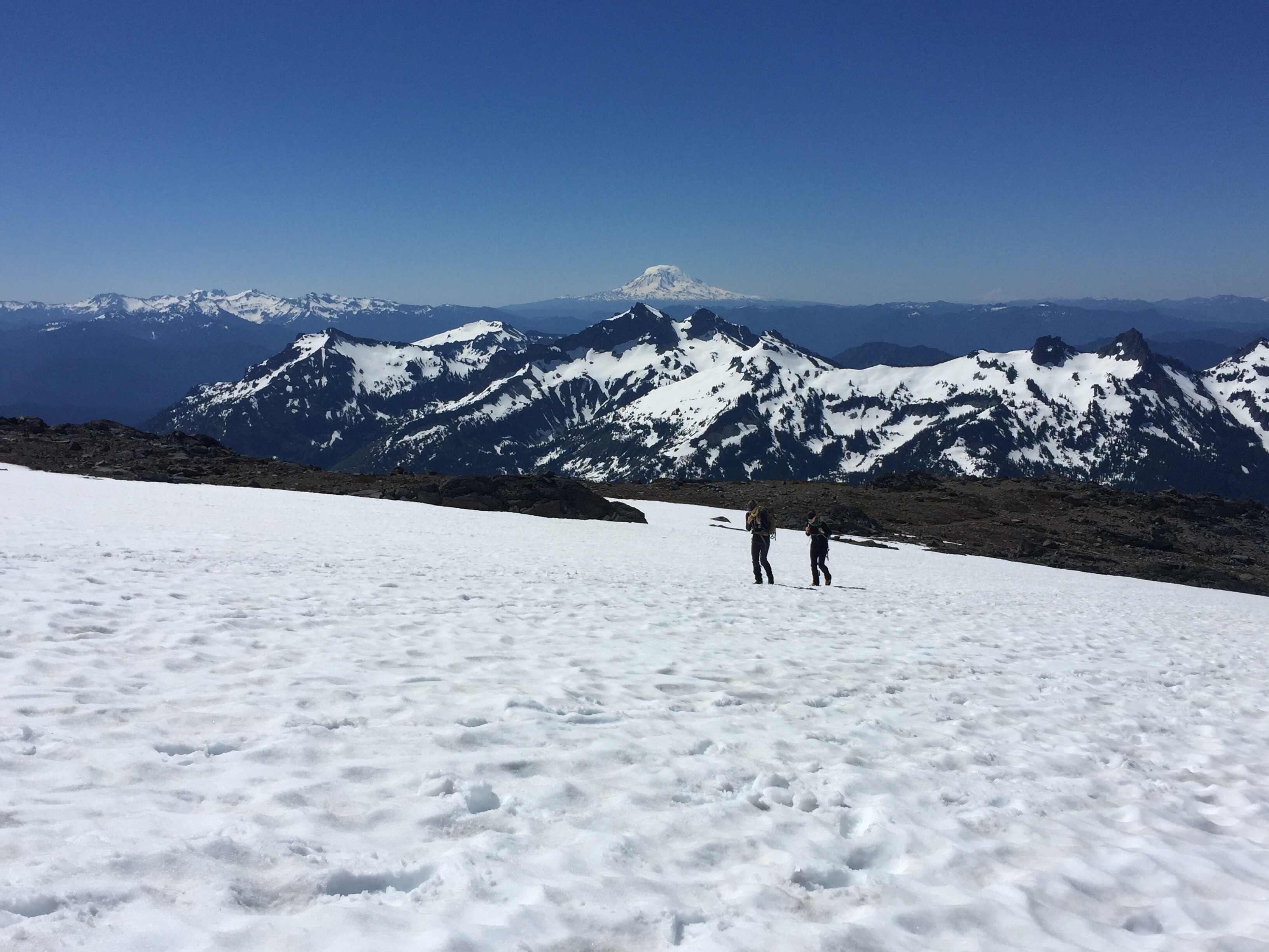 Misty Mountain ranges from Camp Muir Mt Rainier National P…