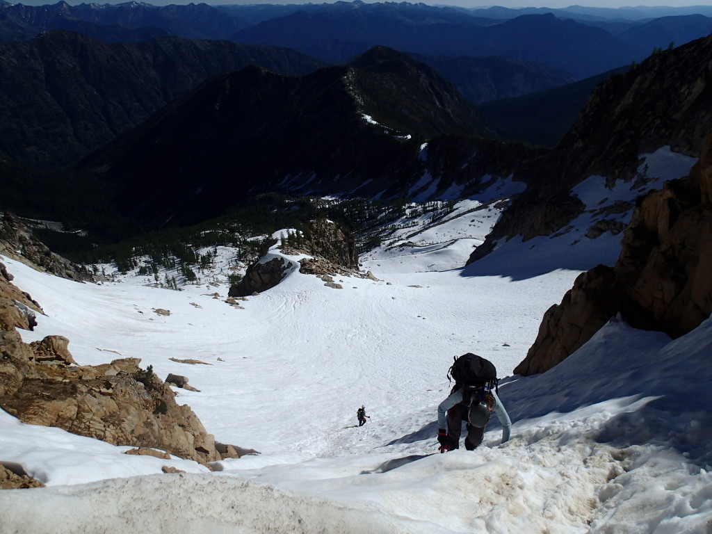 Descent onto the glacier. Photo by Sarah Taylor.