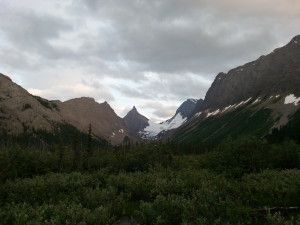 Burstall Lake Washout - Looking towards Mt. Roberston