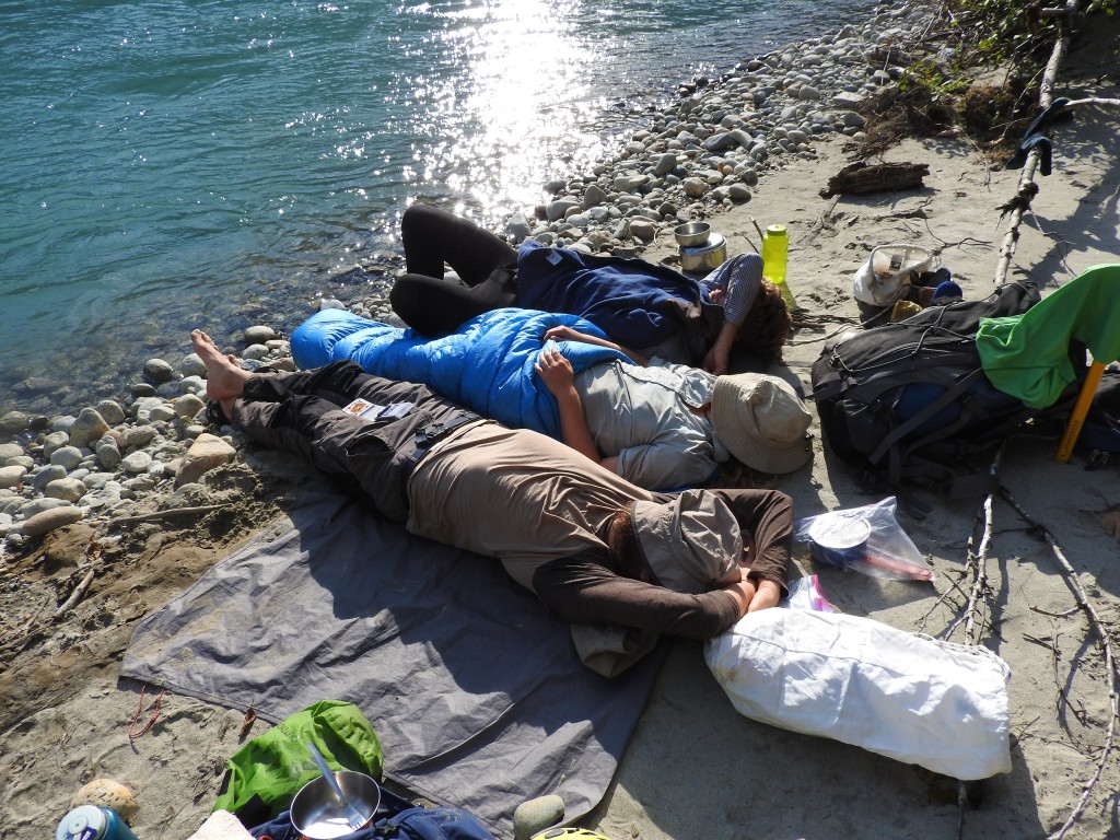 Lounging on the riverbank