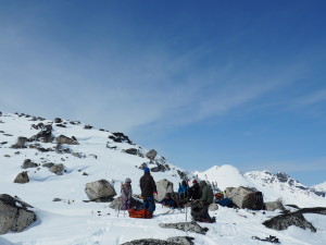 Lunch and no tea near Aragorn peak. Photo: Jake Blanco