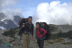 Alia and Will carrying out the last two cargo nets. 