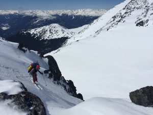 Dropping in to Hibatchi Glacier