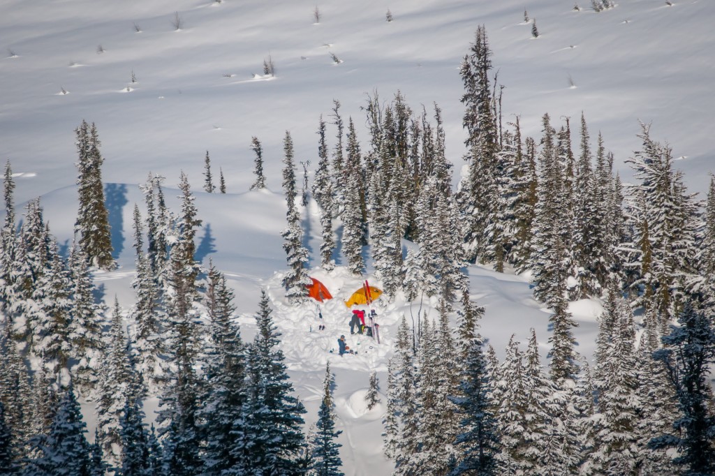 Exactly what you don't want your heli ski clients to see when you charge them a few thousand dollars and promise a vast untouched wilderness