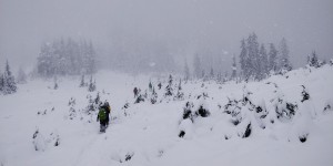 Snowstorm above Brew Lake Oct. 20, 2019 - Photo by Michaela Marxt