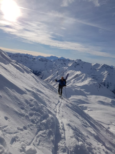 Flo, the retriever of the lost ski