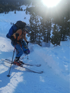 The poop pulk hero on the much safer ascent...