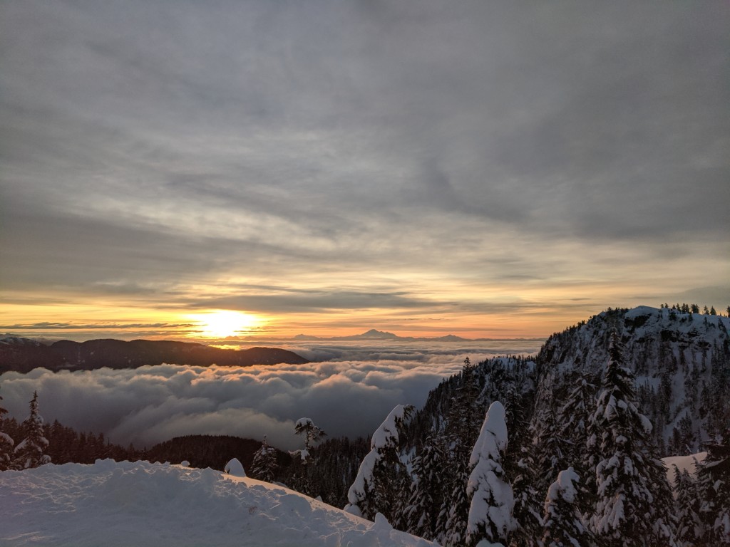 The nebelmeer below us