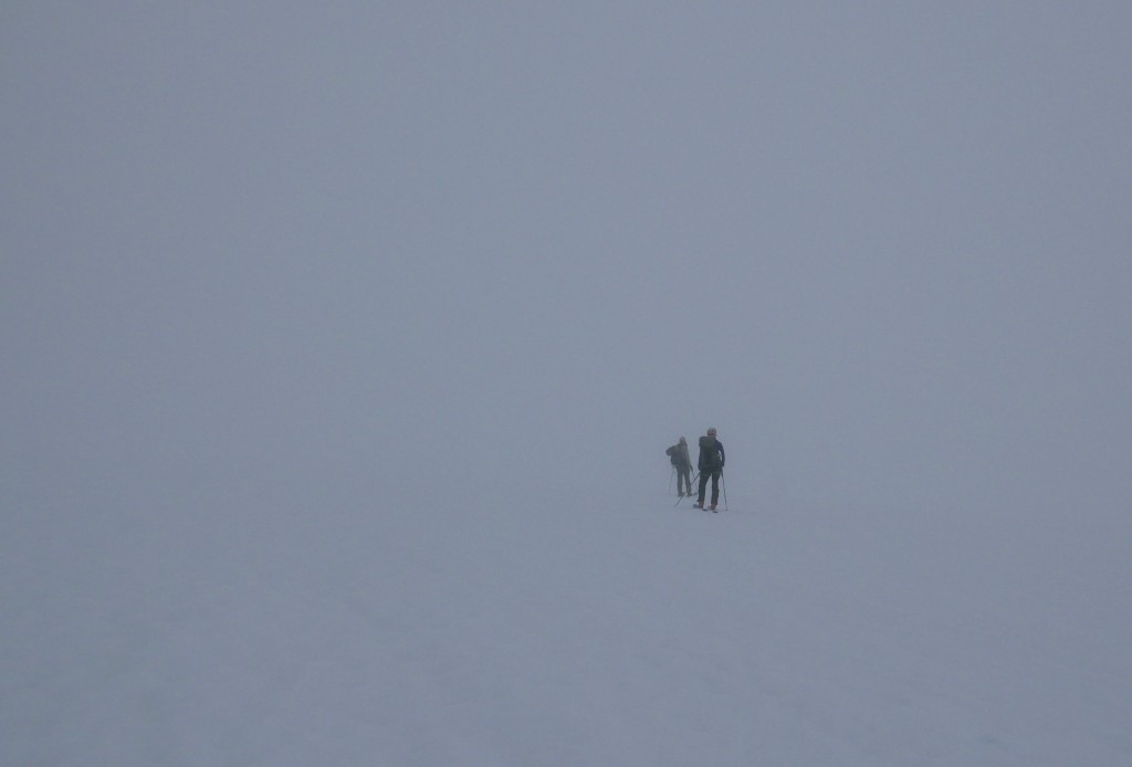 We are unsure where we are going, just like us in this whiteout in the future