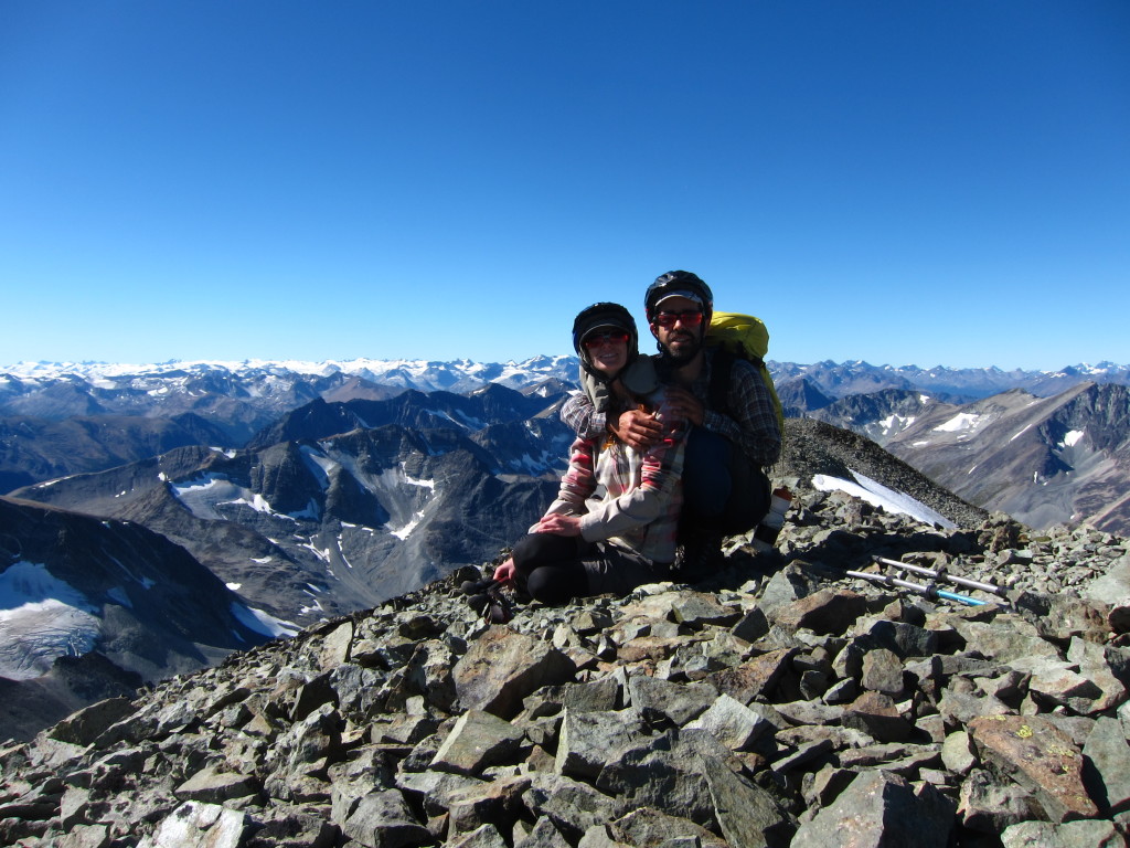 Mt Vic Summit Shot... Homathko Icefield in the background (Photo by Alberto Contreras)