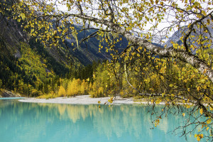 There were still lots of fall colors to take in on the shores of Kinney Lake.