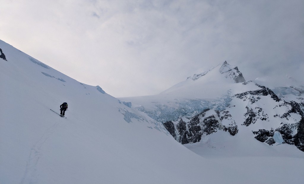 Cool ice cliffs beside the "Warren nose"