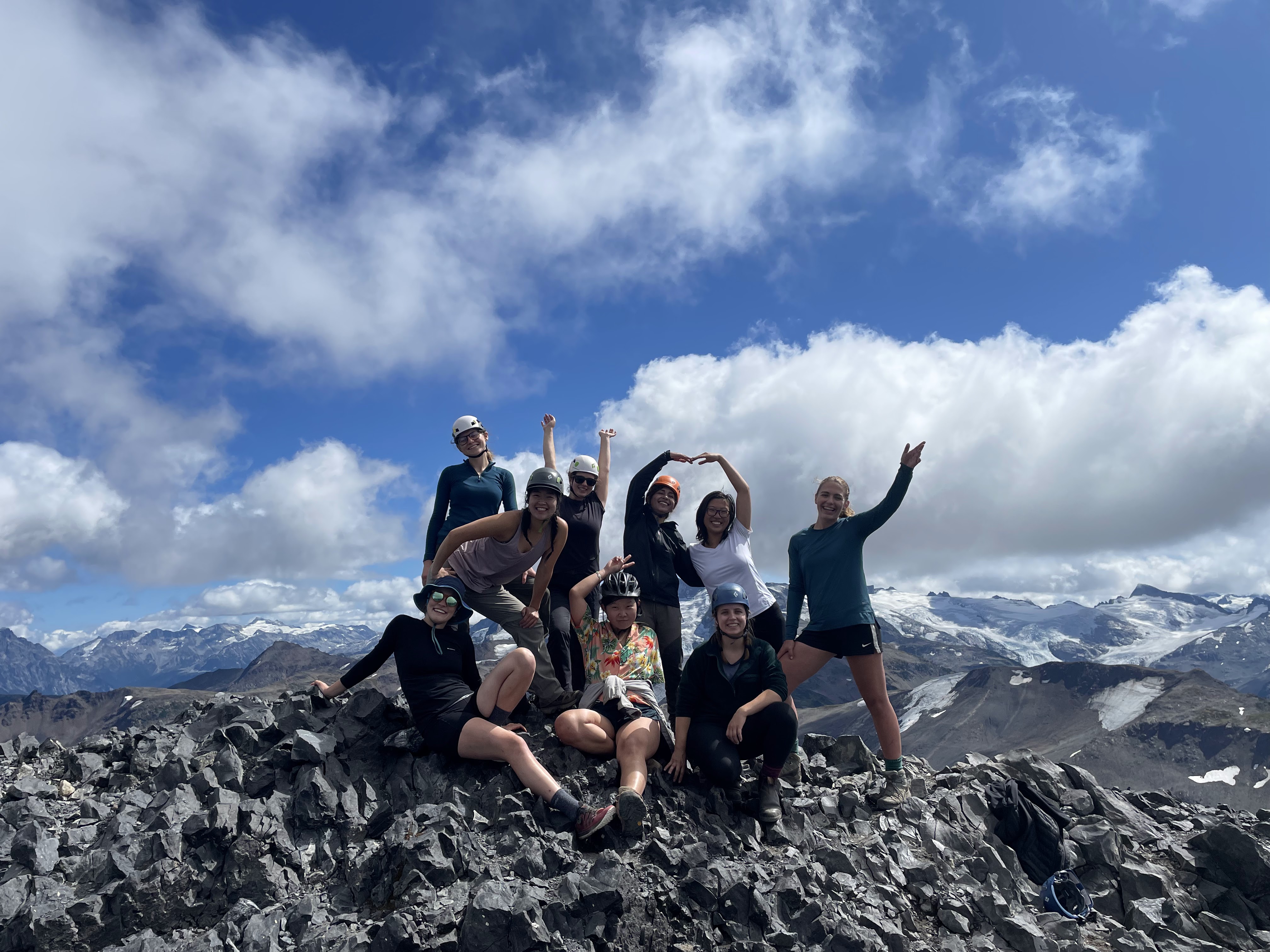 Group photo at the top of Black Tusk