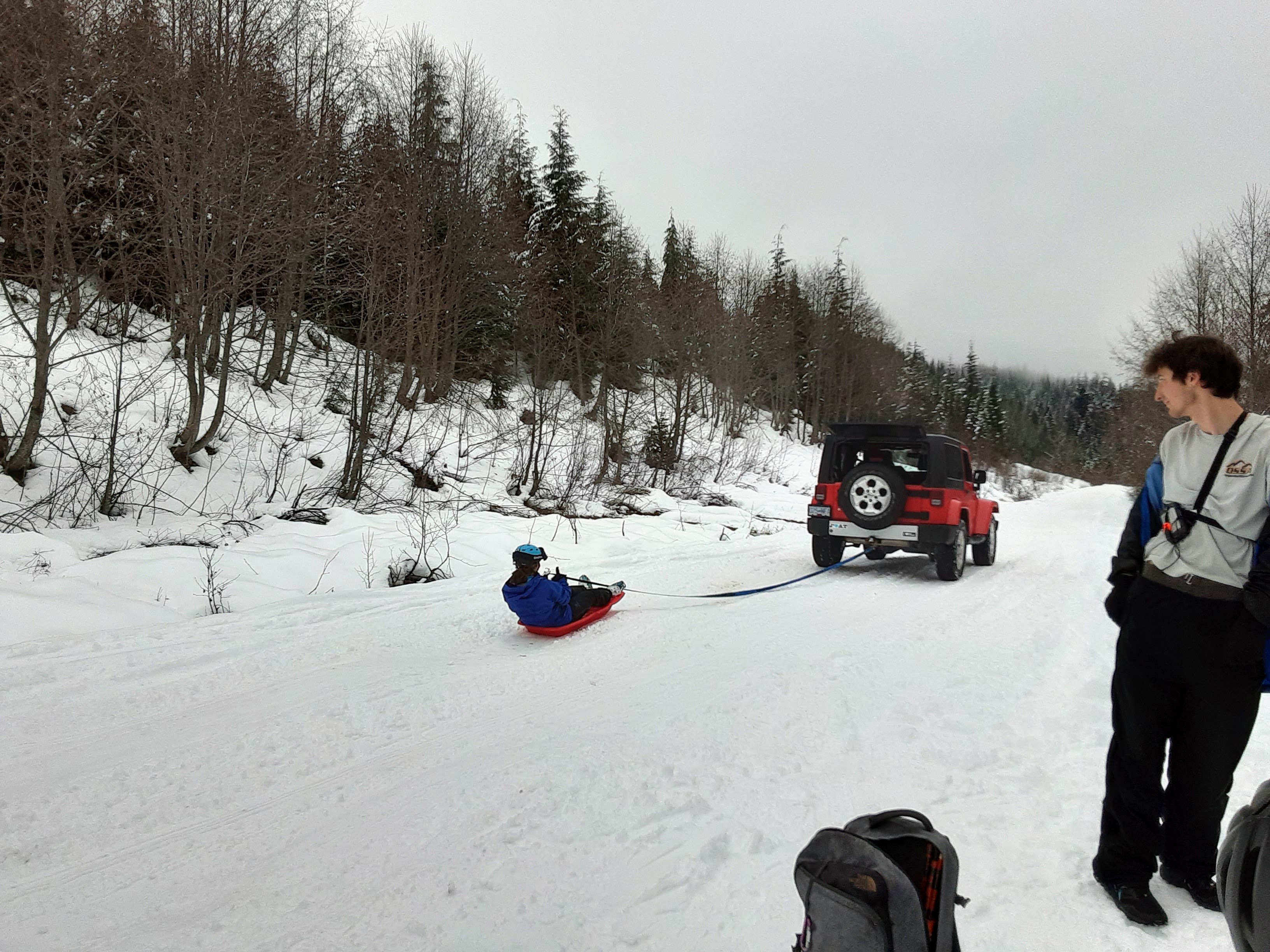 One of the highlights of my trip - sledding in an actual sled after skiing :D Photo by Thomas