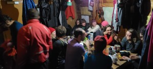 Close quarters in the hut. PC: ?