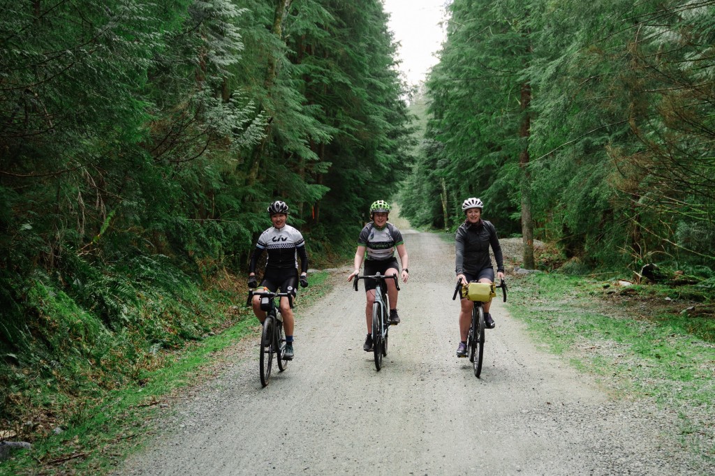 The girls and their new gravel bikes.